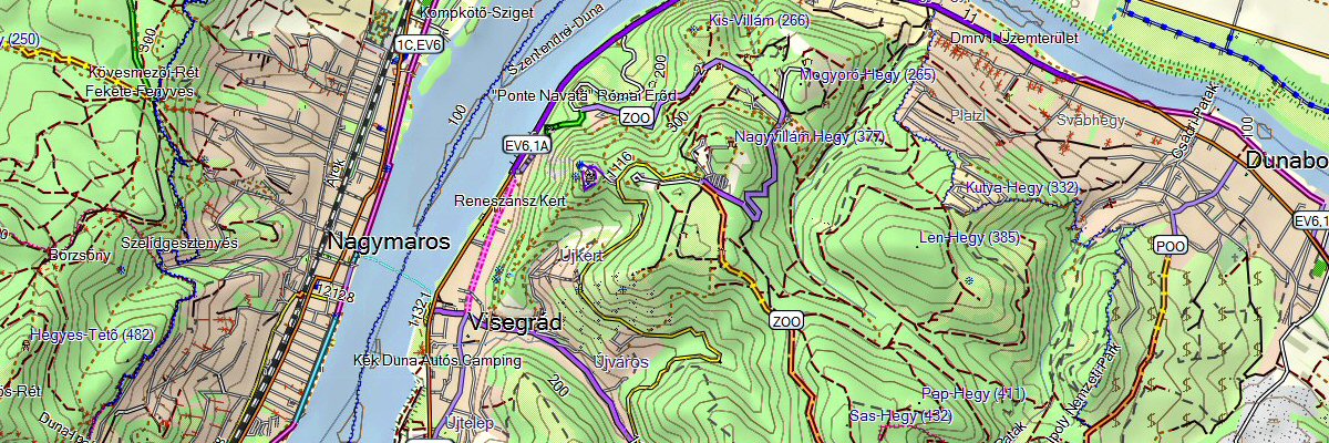 Kerékpáros térkép Garmin GPS-hez, Android mobiltelefonhoz - kerékpárútvonal kiemeléssel